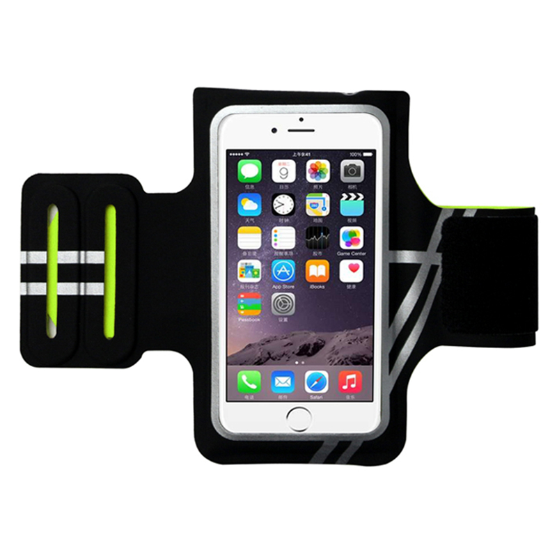 Grønt løbende armbånd til smart telefon